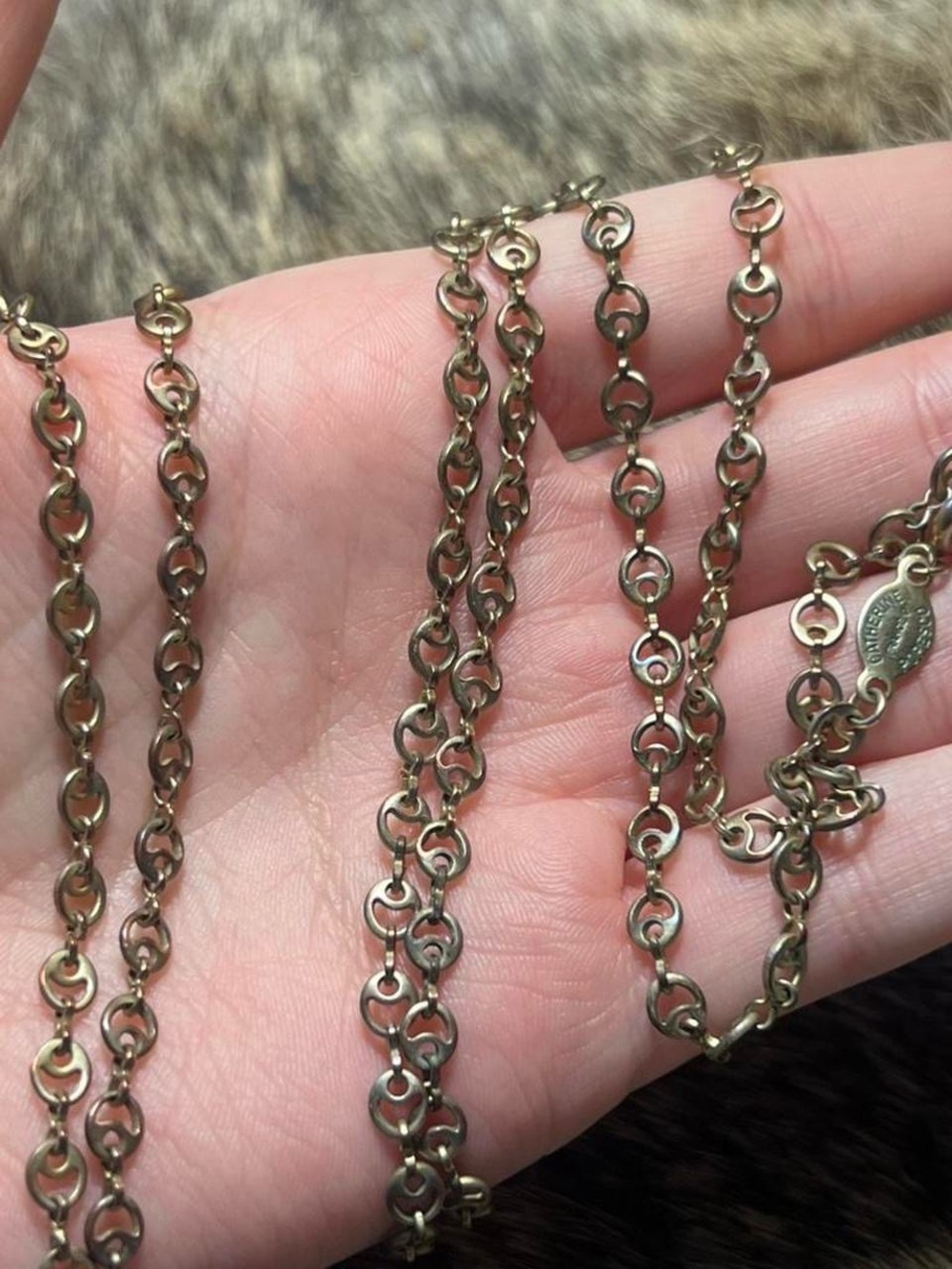 Brass Catherine Popesco gold toned link chain necklace